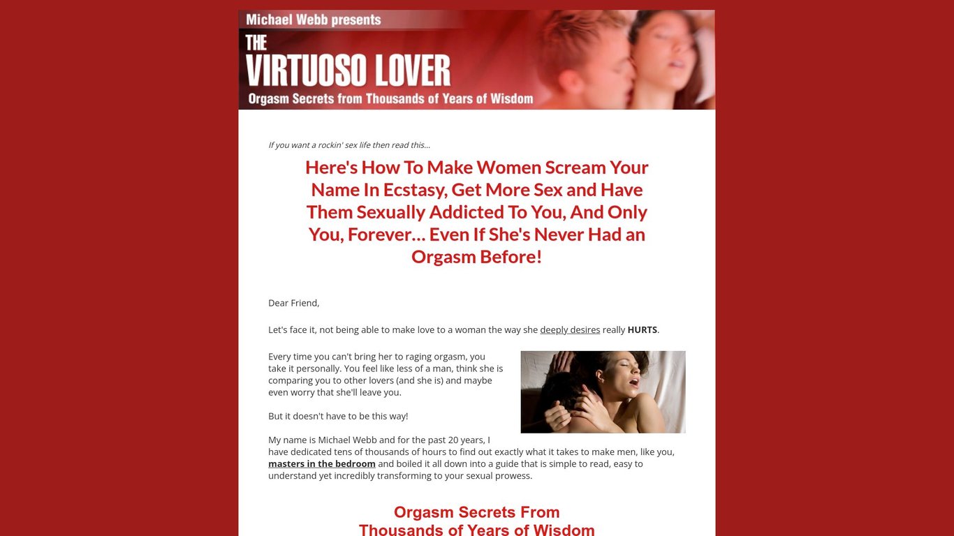 The Virtuoso Lover - secrets of masterful lovers and sex gods